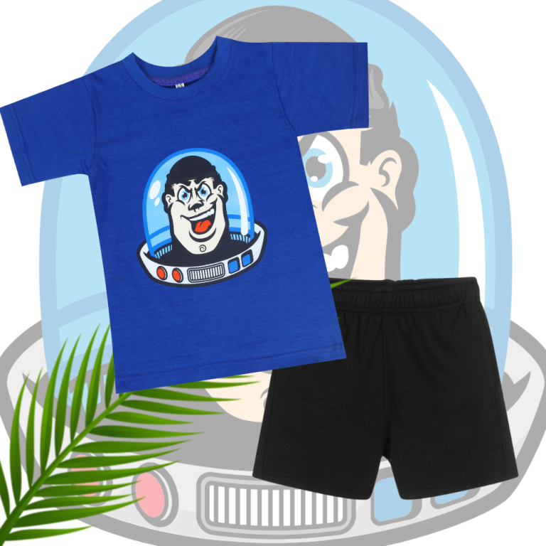 Royal Blue T-Shirt and Short Combo For 6 to 10 Year kids