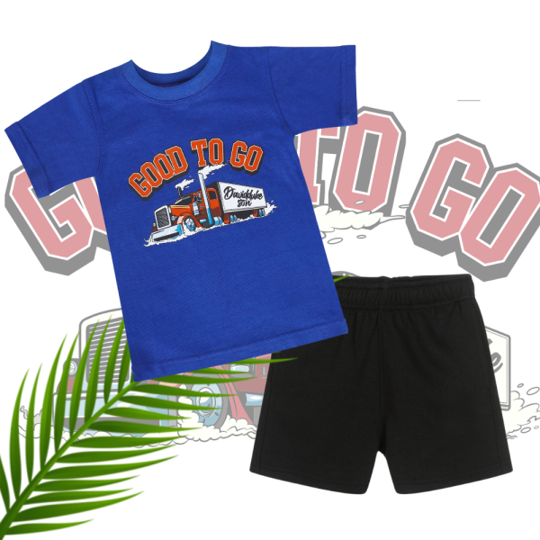 Royal Blue T-Shirt and Short Combo For 2 to 6 Year kids
